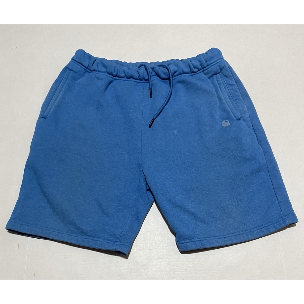 Carhartt Relaxed Fit Fleece Sweat Short Blue Mens Size Large 8" Inseam BS5840-M